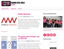 Tablet Screenshot of madridgeekgirls.es